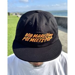 画像3: 送料無料 BOB MARLEY × POT MEETS POP / Live 6パネル スナップバックキャップ ブラック