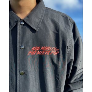 画像9: 送料無料 BOB MARLEY × POT MEETS POP / Live コーチジャケット ブラック
