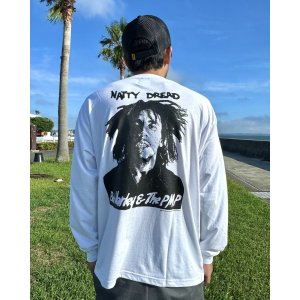 画像3: 送料無料 BOB MARLEY × POT MEETS POP / Natty Dread 長袖Tシャツ ホワイト