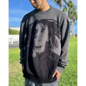 画像5: 送料無料 BOB MARLEY × POT MEETS POP / Natty Dread ニットセーター グレー