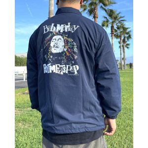 画像4: 送料無料 BOB MARLEY × POT MEETS POP / Sketch コーチジャケット ネイビー