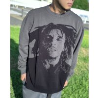 送料無料 BOB MARLEY × POT MEETS POP / Natty Dread ニットセーター グレー