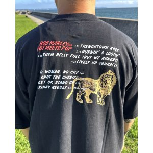 画像11: 送料無料 BOB MARLEY × POT MEETS POP / PMP LIVE! Tシャツ ブラック