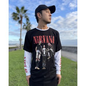 画像2: 送料無料 NIRVANA / In Utero Band Photo 長袖Tシャツ BLACK/WHITE