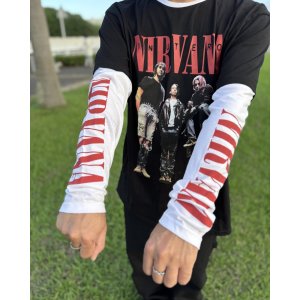 画像6: 送料無料 NIRVANA / In Utero Band Photo 長袖Tシャツ BLACK/WHITE
