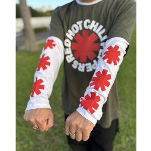 画像6: 送料無料 RED HOT CHILI PEPPERS / Classic Asterisk 長袖Tシャツ GREEN/WHITE