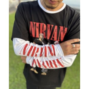 画像4: 送料無料 NIRVANA / In Utero Band Photo 長袖Tシャツ BLACK/WHITE