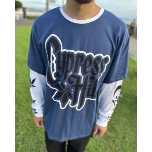 画像12: 送料無料 CYPRESS HILL / Leaf & Logo 長袖Tシャツ NAVY/WHITE