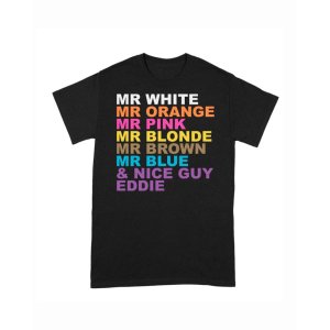 画像1: 10月19日23:59分締切 予約注文 送料無料 Reservoir Dogs / Quentin Tarantino Mr. Orange Pink Brown Blue and Nice Guy Eddie Tシャツ ブラック