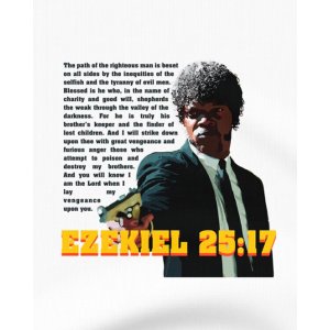 画像2: 10月19日23:59分締切 予約注文 送料無料 Pulp Fiction / Quentin Tarantino Ezekiel 25:17 Jules Winnfield Tシャツ ホワイト