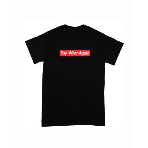 画像1: 10月19日23:59分締切 予約注文 送料無料 Pulp Fiction / Quentin Tarantino Say What Again Sup Logo Tシャツ ブラック