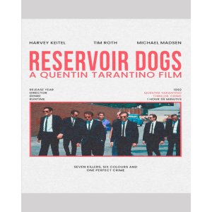 画像2: 10月19日23:59分締切 予約注文 送料無料 Reservoir Dogs / Quentin Tarantino Poster Style Tシャツ ホワイト