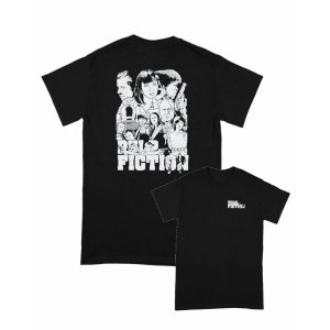 画像1: 10月19日23:59分締切 予約注文 送料無料 Pulp Fiction / Quentin Tarantino Cartoon Characters Tシャツ ブラック
