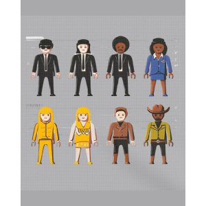 画像2: 10月19日23:59分締切 予約注文 送料無料 Tarantino Character Lineup Tシャツ グレー