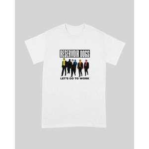 画像1: 10月19日23:59分締切 予約注文 送料無料 Reservoir Dogs / Quentin Tarantino Lets go to work Tシャツ ホワイト