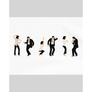画像2: 10月19日23:59分締切 予約注文 送料無料 Pulp Fiction / Quentin Tarantino Let's dance! Tシャツ ホワイト