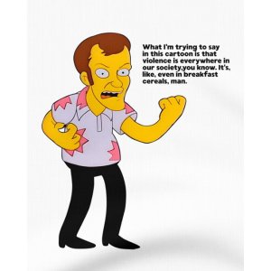 画像3: 10月19日23:59分締切 予約注文 送料無料 Tarantino Simpsons Tシャツ ホワイト