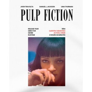 画像2: 10月19日23:59分締切 予約注文 送料無料 Pulp Fiction / Quentin Tarantino Mia Cover Vibe Tシャツ ホワイト