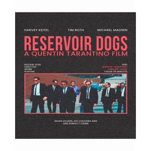 画像2: 10月19日23:59分締切 予約注文 送料無料 Reservoir Dogs / Quentin Tarantino Poster Style Tシャツ ブラック