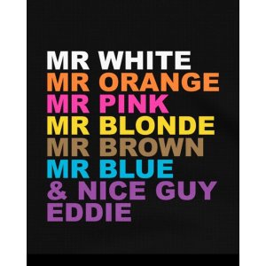 画像2: 10月19日23:59分締切 予約注文 送料無料 Reservoir Dogs / Quentin Tarantino Mr. Orange Pink Brown Blue and Nice Guy Eddie Tシャツ ブラック