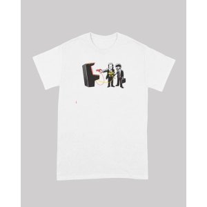 画像1: 10月19日23:59分締切 予約注文 送料無料 Pulp Fiction / Quentin Tarantino Light Gun Tシャツ ホワイト