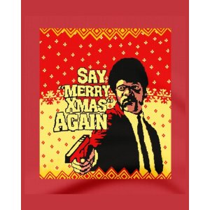 画像2: 10月19日23:59分締切 予約注文 送料無料 Pulp Fiction / Quentin Tarantino Jules Merry Xmas スウェット ブラック