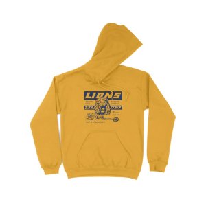 画像1: 10月19日23:59分締切 予約注文 送料無料 Once Upon a Time in Hollywood / Quentin Tarantino Cliff Booth Lions Drag Strip プルオーバーパーカー ゴールド