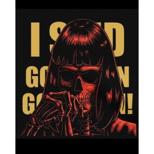 画像2: 10月19日23:59分締切 予約注文 送料無料 Pulp Fiction / Quentin Tarantino I Said Goddamn プルオーバーパーカー ブラック
