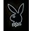 画像1: 送料無料 在庫2個のみ PLAYBOY / NEON LED Light Up Sign Rabbit Head (1)