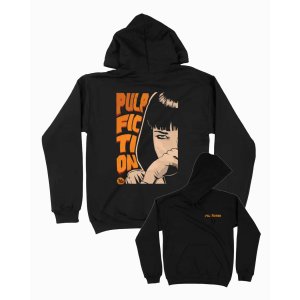 画像1: 10月19日23:59分締切 予約注文 送料無料 Pulp Fiction / Quentin Tarantino Mia Wallace プルオーバーパーカー ブラック
