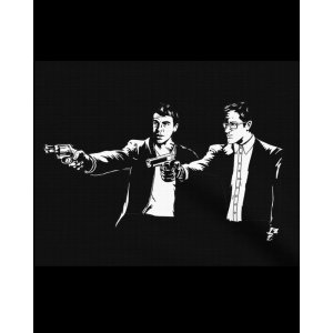 画像2: 10月19日23:59分締切 予約注文 送料無料 Pulp Fiction / Quentin Tarantino Vincent & Jules プルオーバーパーカー ブラック