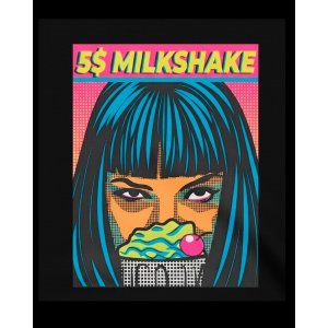 画像2: 10月19日23:59分締切 予約注文 送料無料 Pulp Fiction / Quentin Tarantino 5 Dollar Milkshake プルオーバーパーカー ブラック