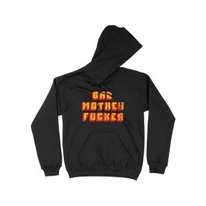 画像1: 10月19日23:59分締切 予約注文 送料無料 Pulp Fiction / Quentin Tarantino BAD MOTHER FUCKER プルオーバーパーカー ブラック