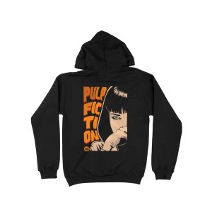 画像3: 10月19日23:59分締切 予約注文 送料無料 Pulp Fiction / Quentin Tarantino Mia Wallace プルオーバーパーカー ブラック