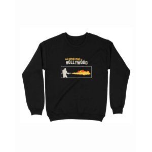画像1: 10月19日23:59分締切 予約注文 送料無料 Once Upon a Time in Hollywood / Quentin Tarantino OUATIH Flamethrower Rick Dalton スウェット ブラック