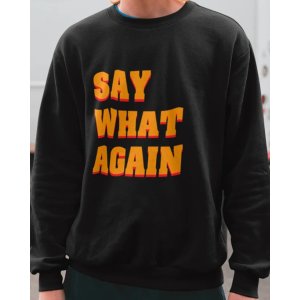 画像1: 10月19日23:59分締切 予約注文 送料無料 Pulp Fiction / Quentin Tarantino Say What Again スウェット ブラック