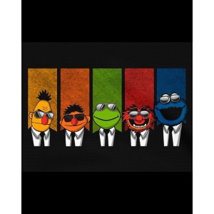 画像2: 10月19日23:59分締切 予約注文 送料無料 Reservoir Dogs / Quentin Tarantino Muppet Lineup スウェット ブラック