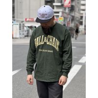 送料無料 FUCKIN' MELLOW CLOTHING / Long Beach Posse Artwork by PICTURE MOUSE 長袖Ｔシャツ FOREST GREEN
