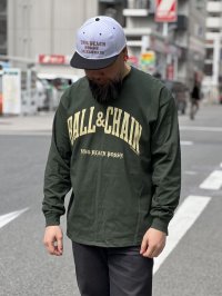 送料無料 FUCKIN' MELLOW CLOTHING / Long Beach Posse Artwork by PICTURE MOUSE 長袖Ｔシャツ FOREST GREEN