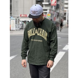 画像1: 送料無料 FUCKIN' MELLOW CLOTHING / Long Beach Posse Artwork by PICTURE MOUSE 長袖Ｔシャツ FOREST GREEN