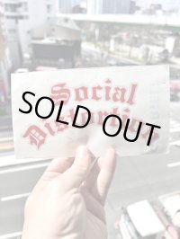 ラスト1枚で終了 SOCIAL DISTORTION / Gothic Logo カッティングステッカー レッド