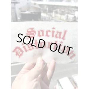画像2: ラスト1枚で終了 SOCIAL DISTORTION / Gothic Logo カッティングステッカー レッド