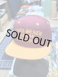 FUCKIN' MELLOW CLOTHING / Long Beach Posse スナップバックキャップ YELLOWｘBURGUNDY