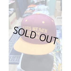 画像1: FUCKIN' MELLOW CLOTHING / Long Beach Posse スナップバックキャップ YELLOWｘBURGUNDY