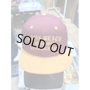 画像2: FUCKIN' MELLOW CLOTHING / Long Beach Posse スナップバックキャップ YELLOWｘBURGUNDY