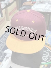 FUCKIN' MELLOW / MMXX スナップバックキャップ YELLOKｘBURGUNDY