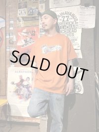 XLサイズラスト1枚で終了 "OPIE ORTIZ x BALL&CHAIN" / Skull & Rose コラボTシャツ TEXAS ORANGE