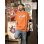 画像1: XLサイズラスト1枚で終了 "OPIE ORTIZ x BALL&CHAIN" / Skull & Rose コラボTシャツ TEXAS ORANGE (1)