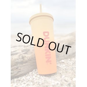 画像2: DUNKIN DONUTS / 2023 ORANGE RAINBOW ACRYLIC TRAVEL CUP TUMBLER with STRAW