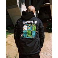 送料無料 CYPRESS HILL x POT MEETS POP / Blunted コーチジャケット BLACK